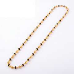 Royal 22K Gold Black Bead Chain