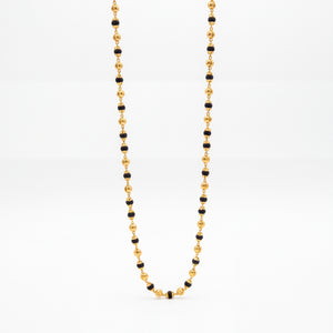 Royal 22K Gold Black Bead Chain