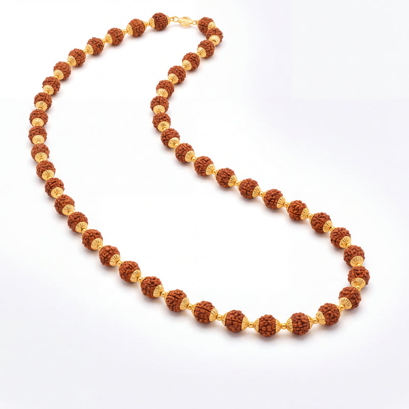 Sacred Essence Rudraksha Gold Mala