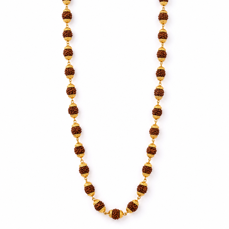 Divine Rudraksha Gold Mala