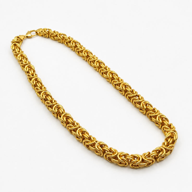 22KT Gold Byzantine Chain Necklace for Men & Women