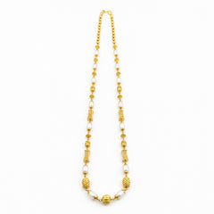 22KT Gold Pearl Long Necklace for Women