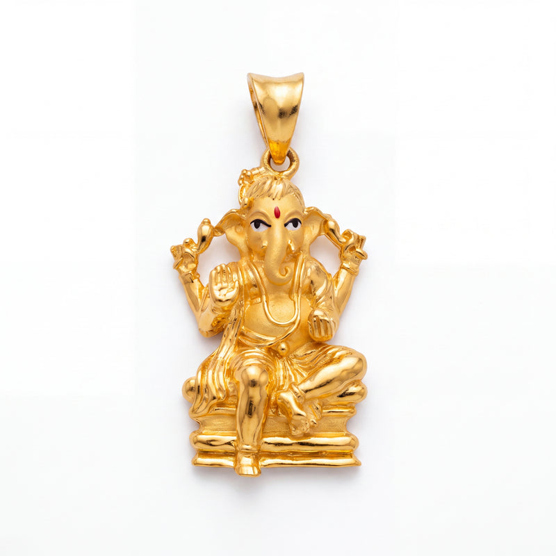 Divine Ganesha Gold Pendant