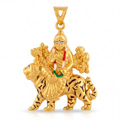 Divine Durga Gold Pendant