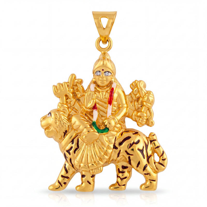 Divine Durga Gold Pendant
