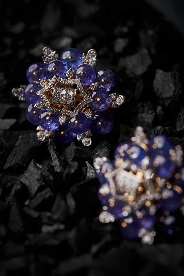 Prakrutik Celestial Blossom Diamond Earrings