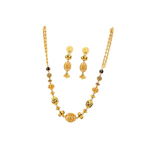 Antique Gold Filigree Beaded Necklace Set