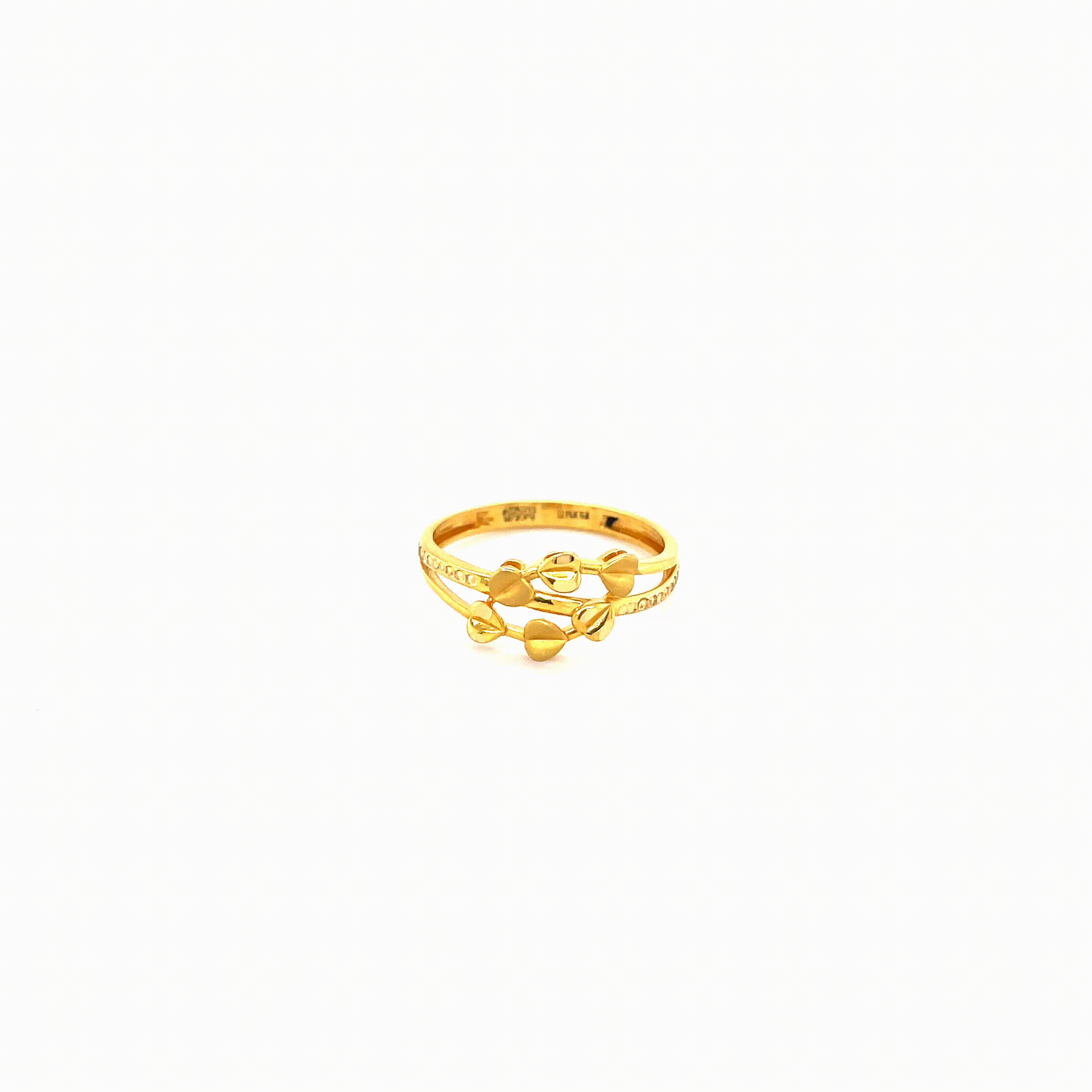 22Kt Trendy Gold Ring for Girls