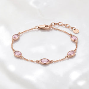 18KT Gold Bracelet for Gifting | Oval Stone Style