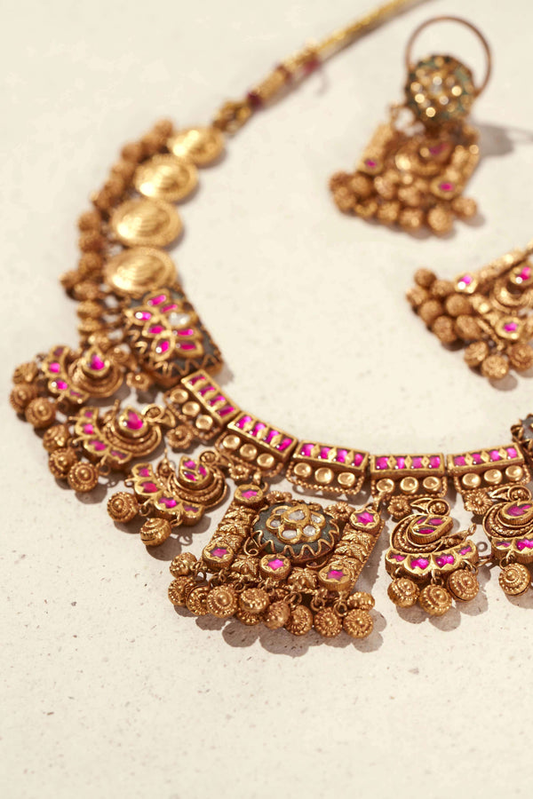 Heritage Antique Gold Bridal Necklace Set