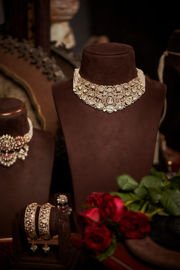 Royal Heritage Polki Diamond Bridal Jewellery Set