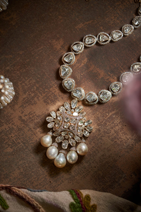 Royal Uncut Polki Diamond Bridal Necklace