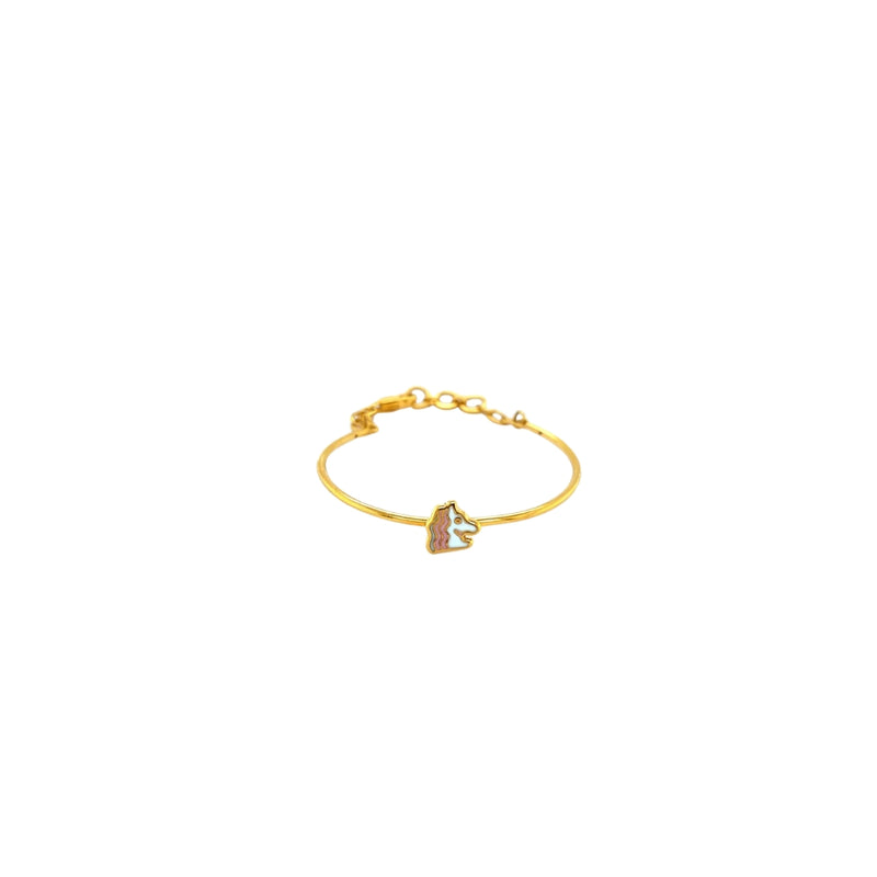 22K Gold Unicorn Bachaa Bracelet