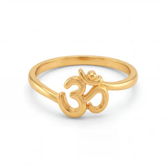 22KT Gold Om Ring for Men & Women