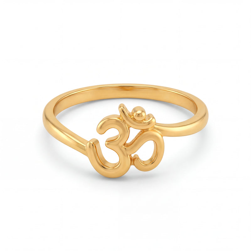 22KT Gold Om Ring for Men & Women