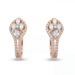 Diamond Tapered Stud Earrings for Women