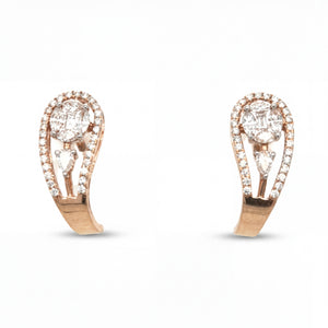 Diamond Curve Design Earrings for Women
