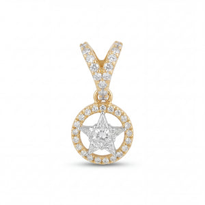 Round Diamond Pendant in Gold