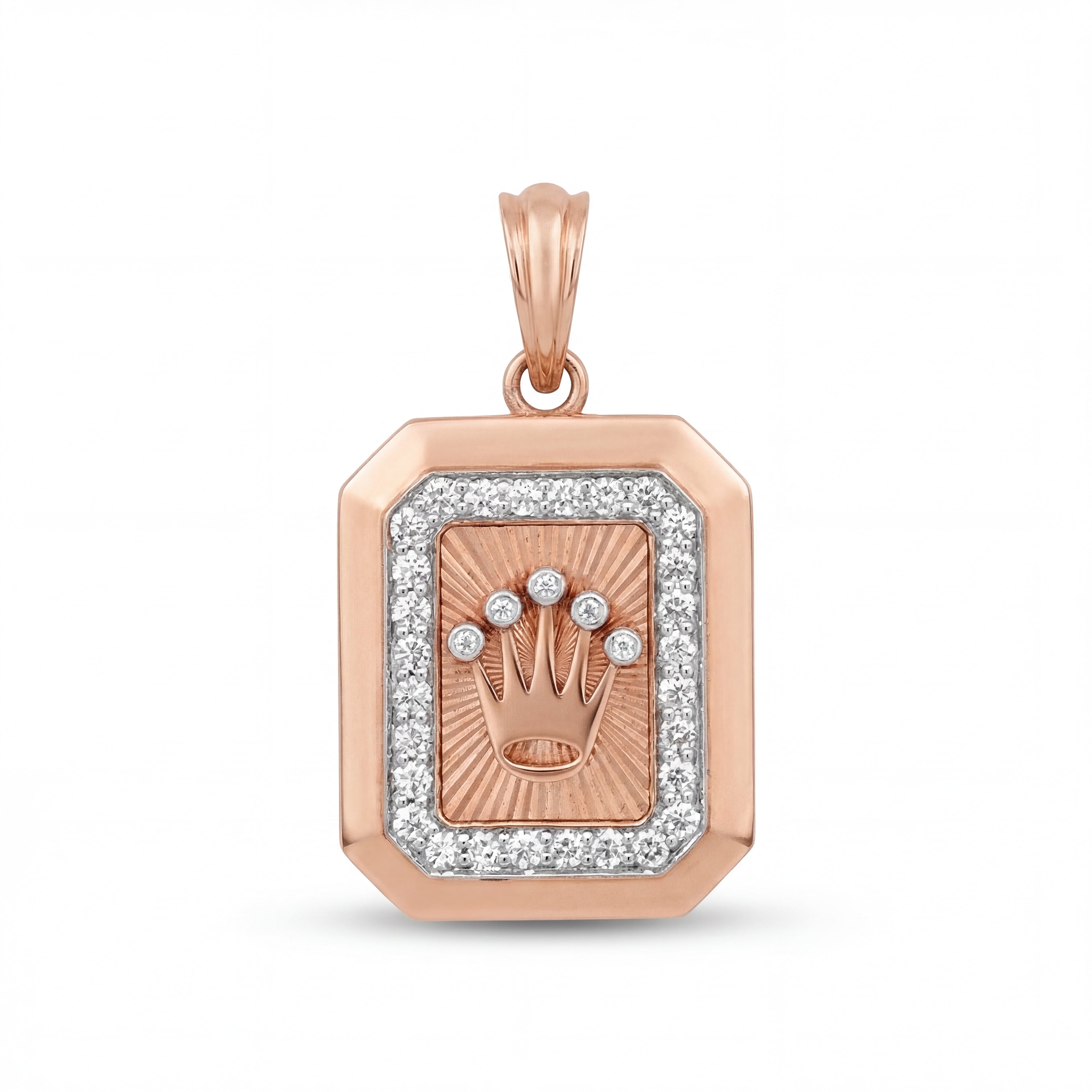Diamond Crown Gold Pendant