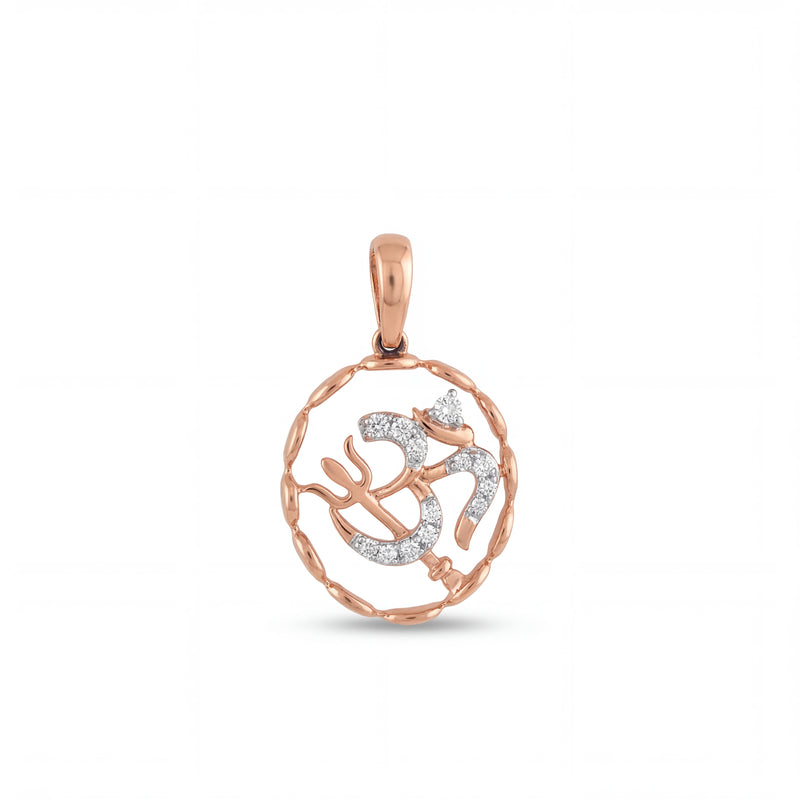Om Diamond Pendant in Gold