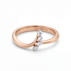 Diamond Curve Gold Ring