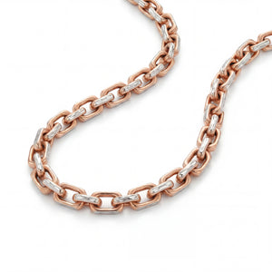 Designer Two-Tone Gold Chain | Chunky Rectangular Links