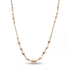 Designer Gold Bead & Pearl Chain | Stylish Pattern