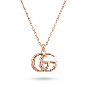 18KT Designer Rose Gold Necklace | Interlocking Motif