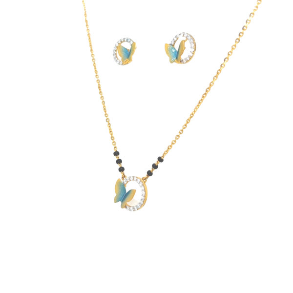 22K Delicate Mangalsutra With Butterfly|Pachchigar Jewellers