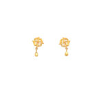22KT Fancy Swastik Earring with Drop Hanging for Daily Wear
