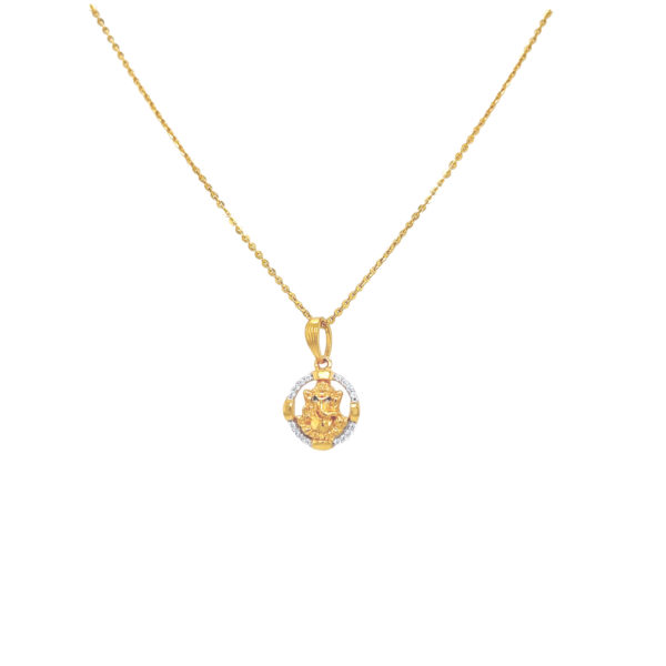 22KT Gold Parvatinandan Ganesha Pendant|Pachchigar Jewellers