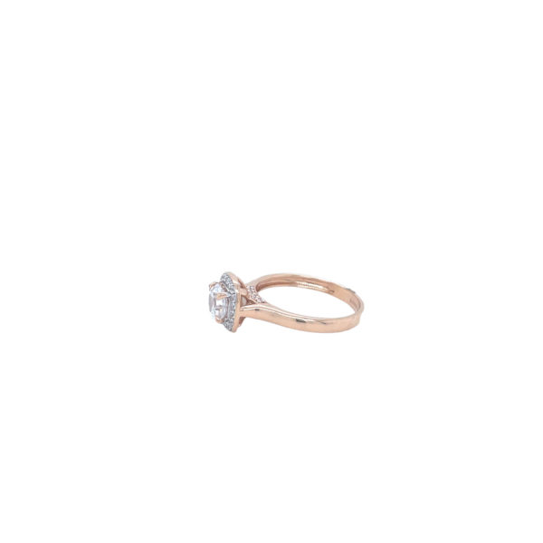 18K Rose Gold Elegant Solitaire Ladies Ring|Pachchigar Jewellers