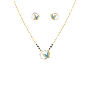 22K Delicate Mangalsutra With Butterfly|Pachchigar Jewellers 22K Delicate Mangalsutra With Butterfly|Pachchigar Jewellers