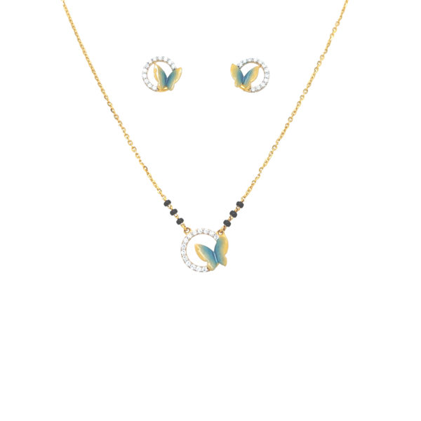 22K Delicate Mangalsutra With Butterfly|Pachchigar Jewellers