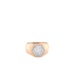 18K Rose Gold Men Charming Diamond Ring|Pachchigar Jewellers