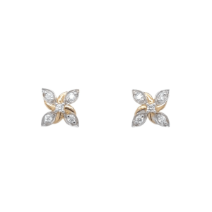 18K Floral Diamond Earing for Daily Wear|Pachchigar Jeweller 18K Floral Diamond Earing for Daily Wear|Pachchigar Jeweller