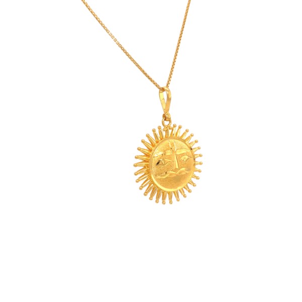 22KT  YellowGold Surya Pendant | Pachchigar Jewellers
