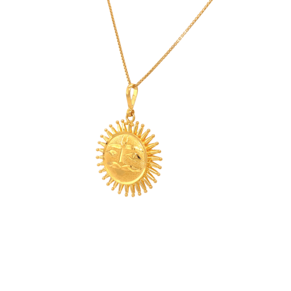 22KT  YellowGold Surya Pendant | Pachchigar Jewellers