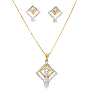 18k Gold Diamond Pendant Set | Pachchigar Jewellers 18k Gold Diamond Pendant Set | Pachchigar Jewellers