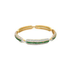 Exclusive  Diamond Bangle with Emeralds|Pachchigar Jewellers