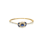 18K Yellow Gold Real MoonStone Diamond Bracelet|Pachchigar Jeweller