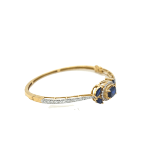 18K Yellow Gold Real MoonStone Diamond Bracelet|Pachchigar Jeweller