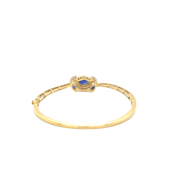 18K Yellow Gold Real MoonStone Diamond Bracelet|Pachchigar Jeweller
