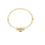 18K Yellow Gold Real MoonStone Diamond Bracelet|Pachchigar Jeweller