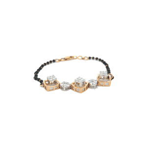18KT Diamond Hand Mangalsutra Bracelet|Pachchigar Jewellers