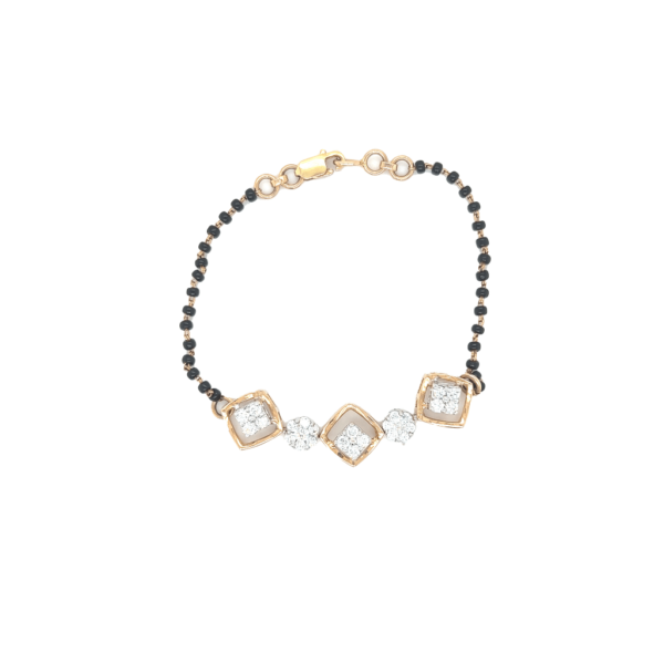 18KT Diamond Hand Mangalsutra Bracelet|Pachchigar Jewellers