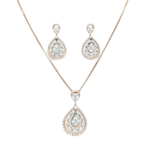 Exclusive Drop Shape Diamond pendent set|Pachchigar Jeweller