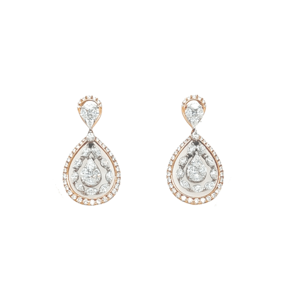 Exclusive Drop Shape Diamond pendent set|Pachchigar Jeweller