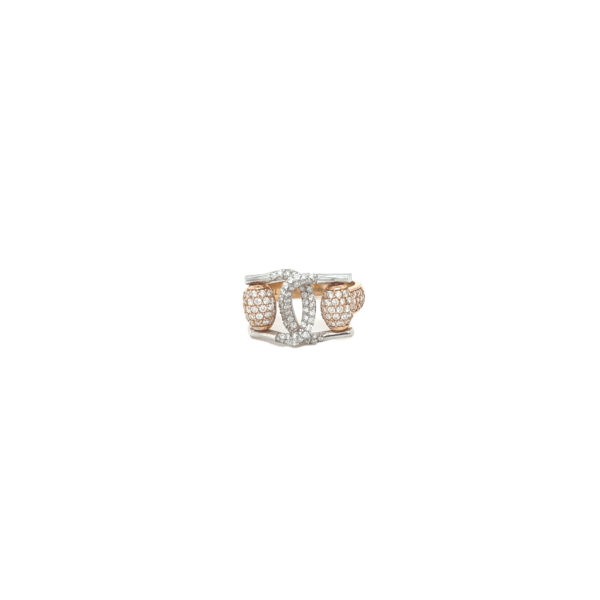 18K intertwined Real Diamond Ladies Ring|Pachchigar Jeweller
