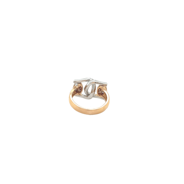 18K intertwined Real Diamond Ladies Ring|Pachchigar Jeweller